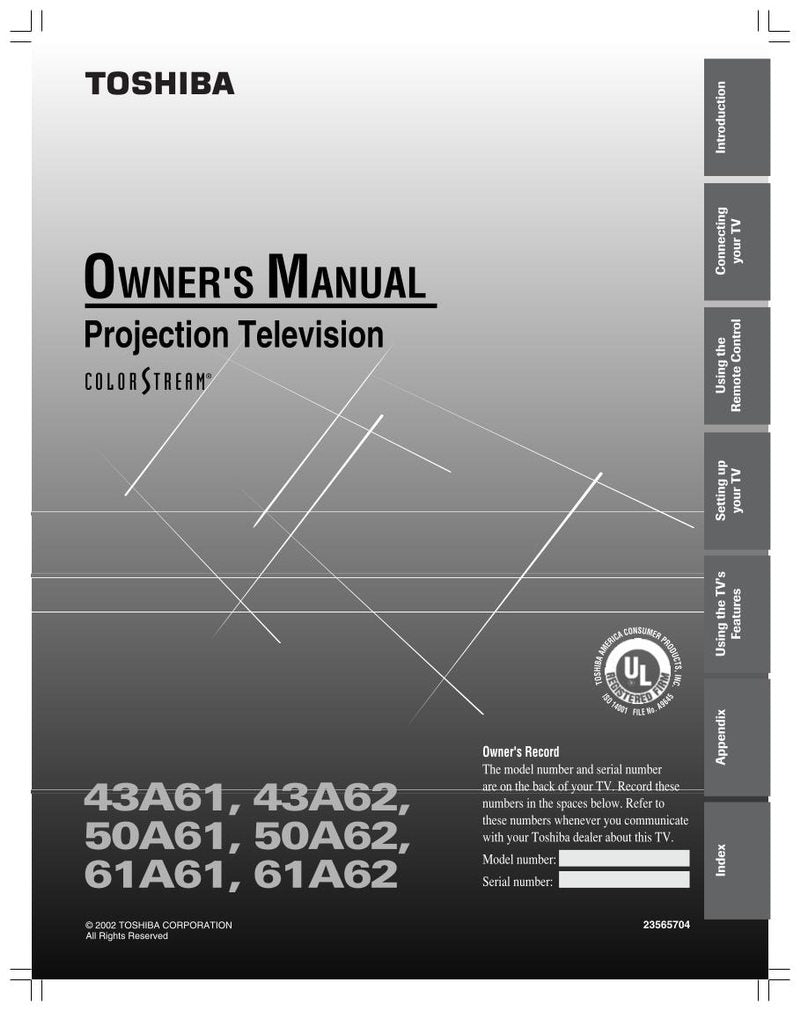 Toshiba 43A61 43A62 50A61 Consumer Electronics Operating Manual