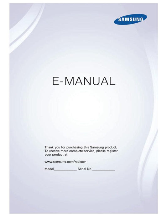 Samsung UN32F6300 UN32F6300AFXZA UN40F6300 TV Operating Manual