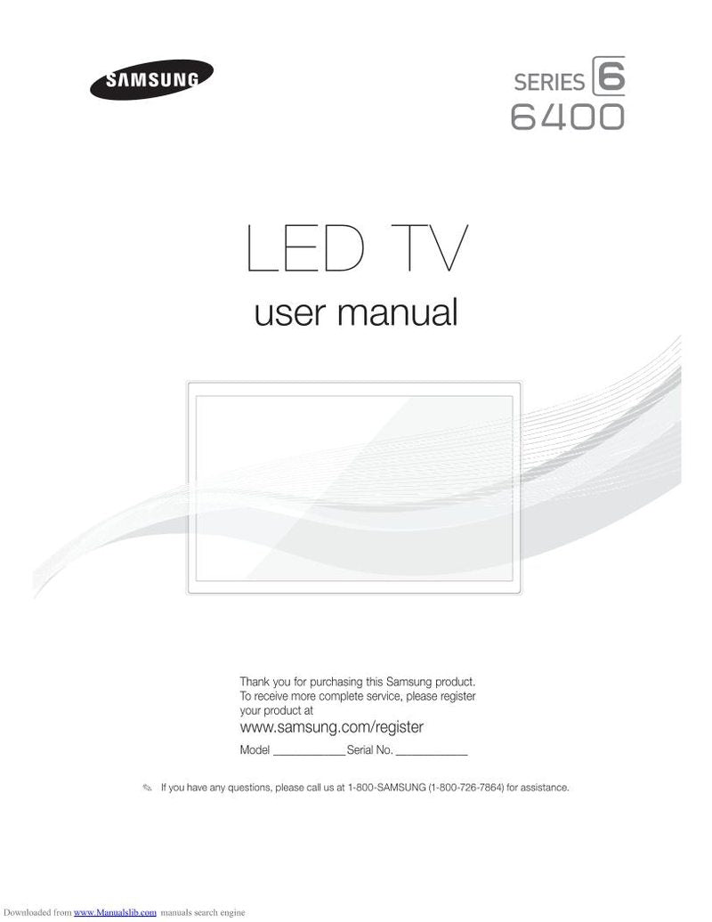 Samsung UN60F6400AFXZA TV Operating Manual