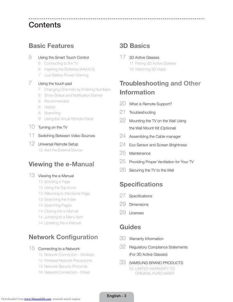 Samsung UN60F6400AFXZA TV Operating Manual