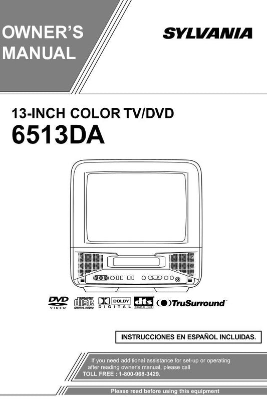 Philips 6513DA DVD Player Operating Manual