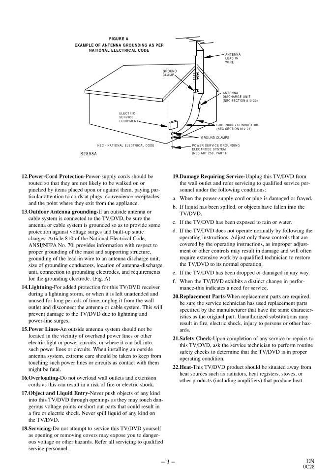 Philips 6513DD 6519DD TV/DVD Combo Operating Manual