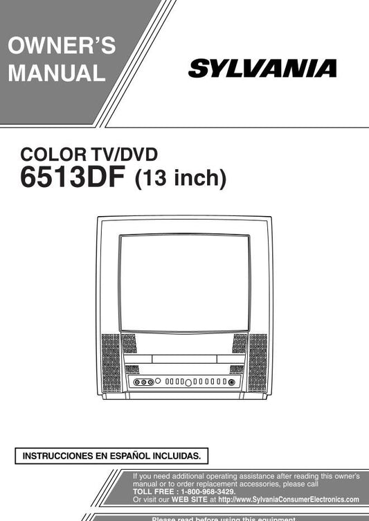 Philips 6513DF TV/DVD Combo Operating Manual