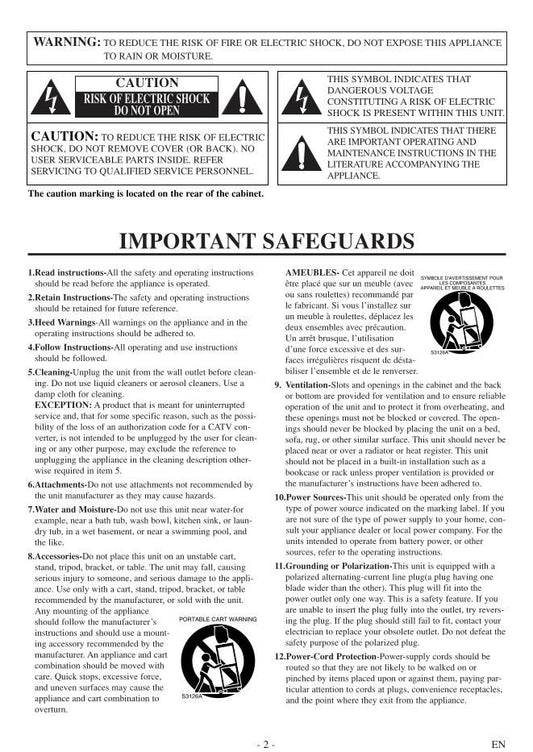 Philips 6513DF TV/DVD Combo Operating Manual