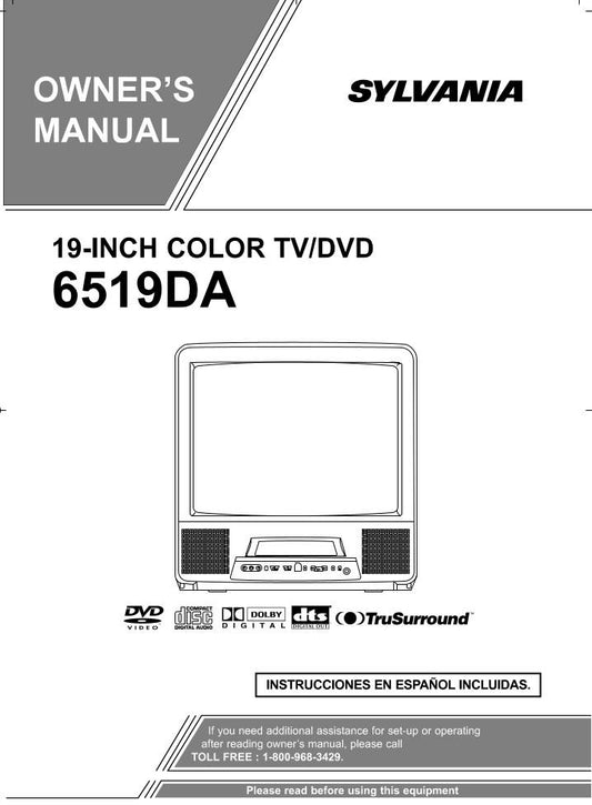 Philips 6519DA DVD Player Operating Manual