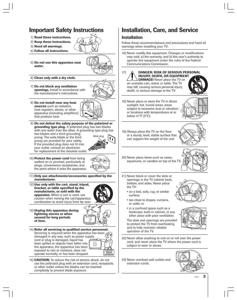 Toshiba 65H14OM TV Operating Manual