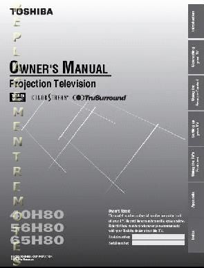 Toshiba 40H80 TV Operating Manual