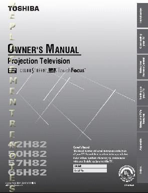 Toshiba 42H82 TV Operating Manual