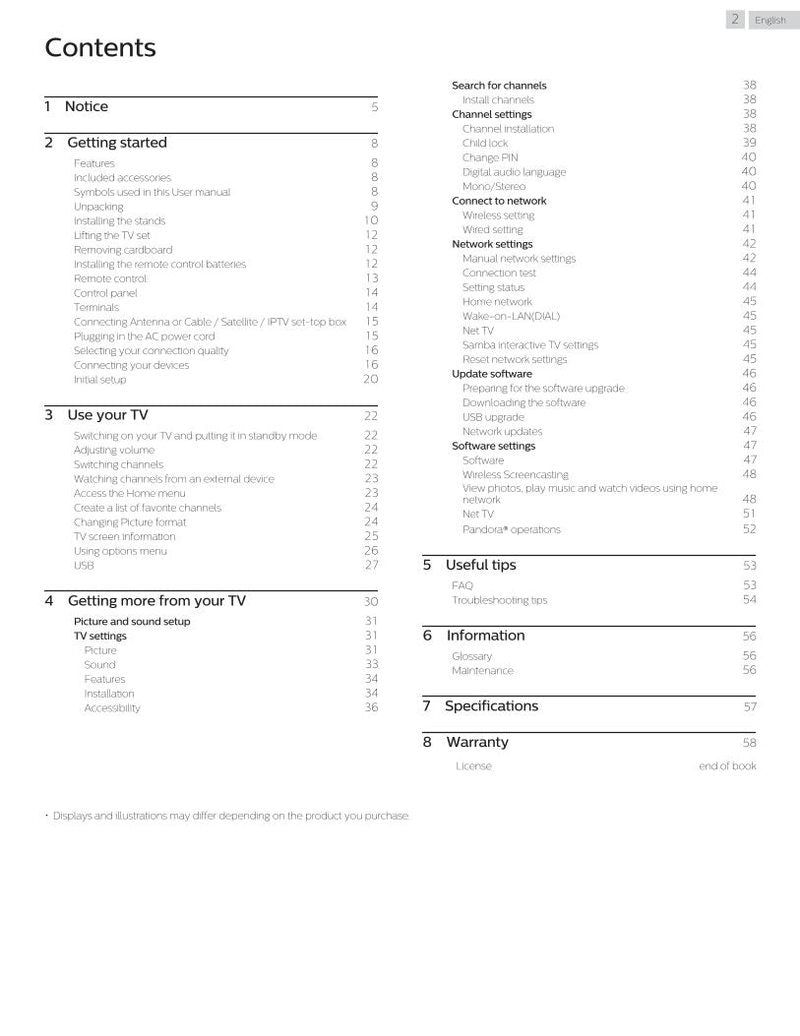 Philips 65PFL5602/F7C TV Operating Manual