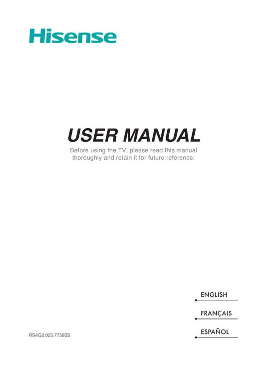 Hisense 65 U 6H TV Operating Manual