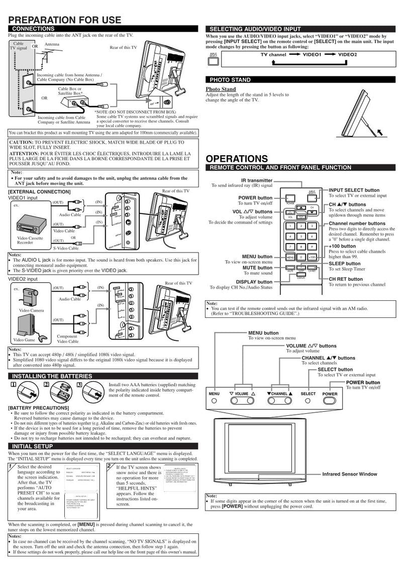 Philips 6615LCT 6615LF 6615LF4 TV Operating Manual