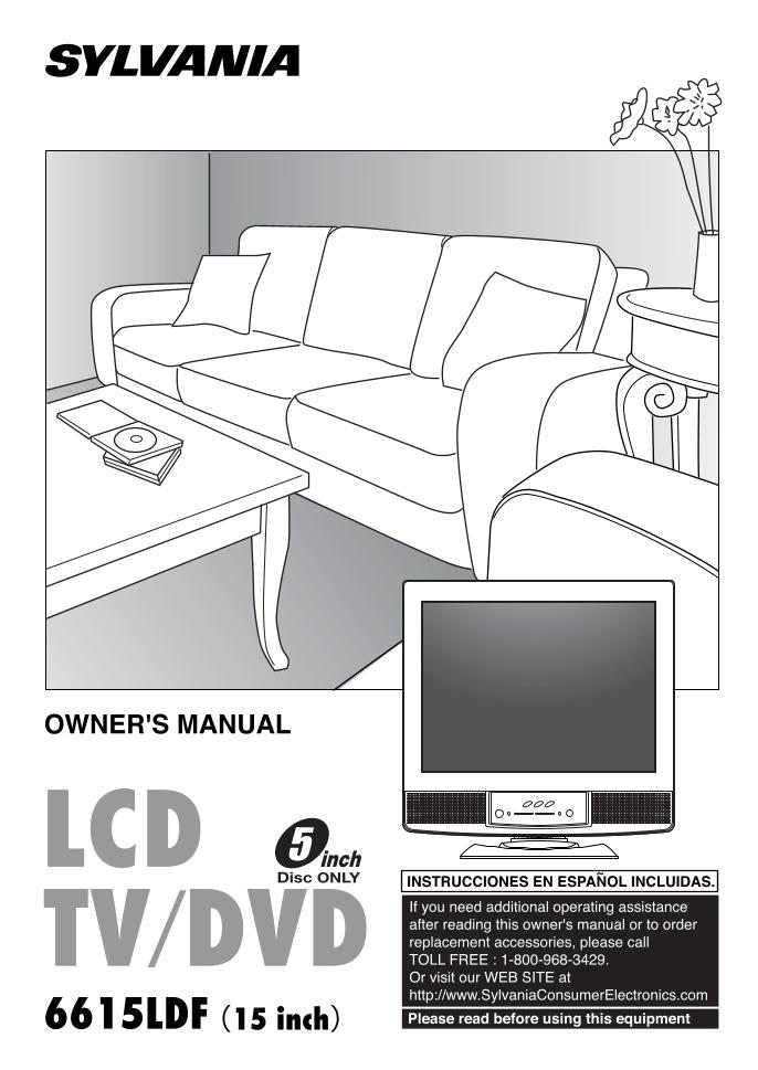 Philips 6615LDF 6615LDG TV/DVD Combo Operating Manual