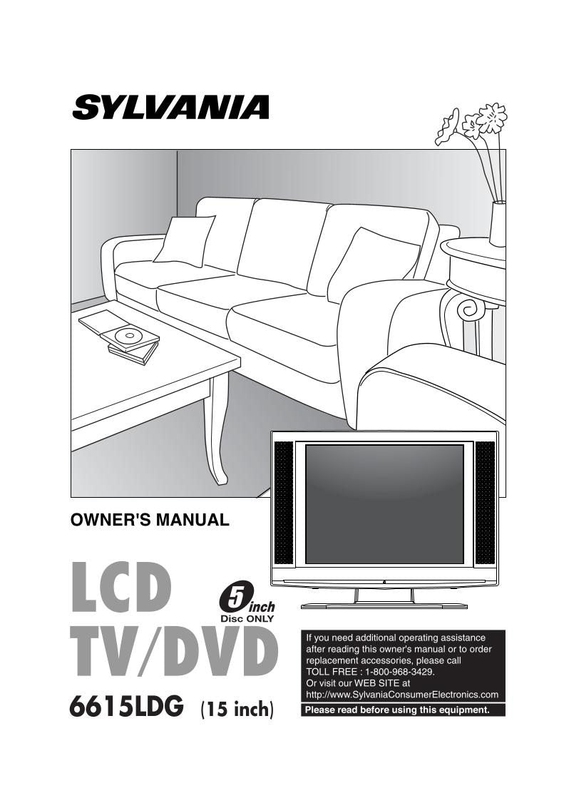 Philips 6615LDF 6615LDG TV/DVD Combo Operating Manual