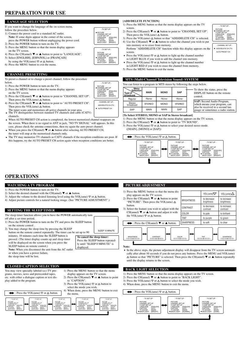 Philips 6615LEOM TV Operating Manual