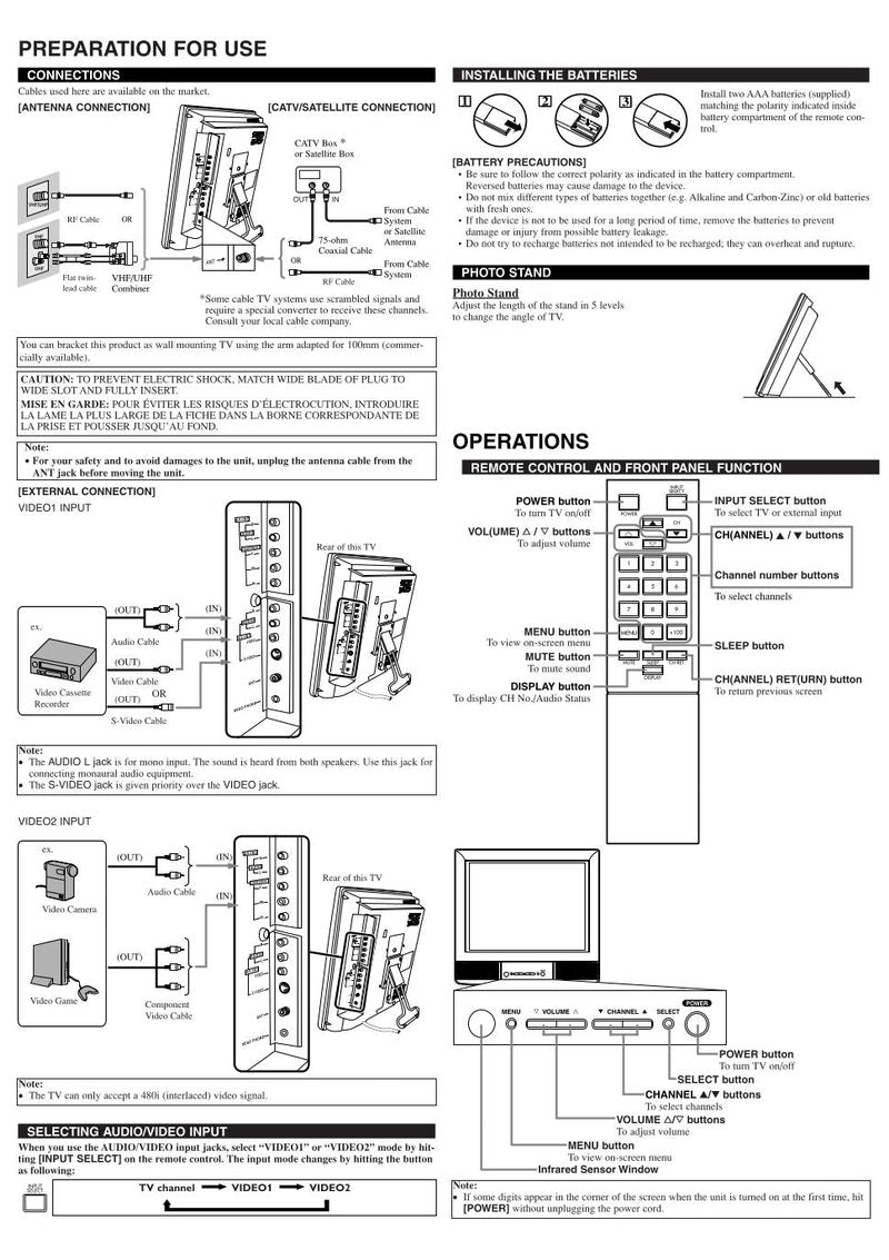 Philips 6615LCT 6615LF 6615LF4 TV Operating Manual