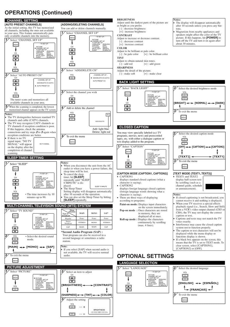 Philips 6615LCT 6615LF 6615LF4 TV Operating Manual