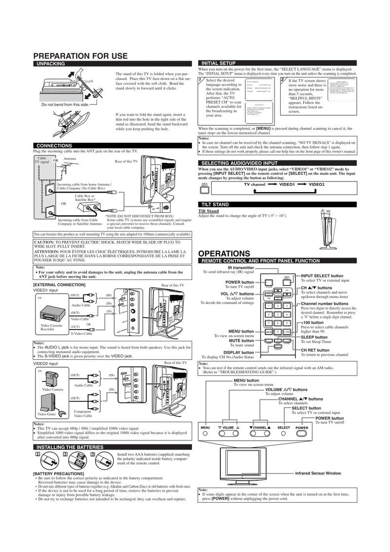 Philips 6615LCT 6615LF 6615LF4 TV Operating Manual