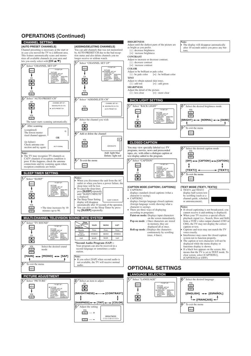 Philips 6615LCT 6615LF 6615LF4 TV Operating Manual