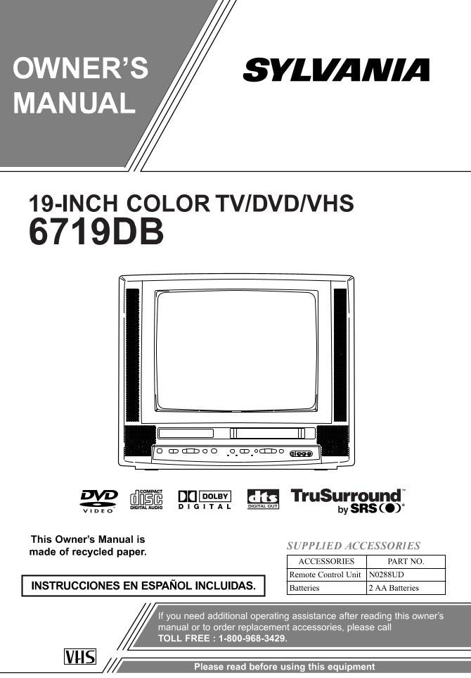 Philips 6719DBOM TV Operating Manual