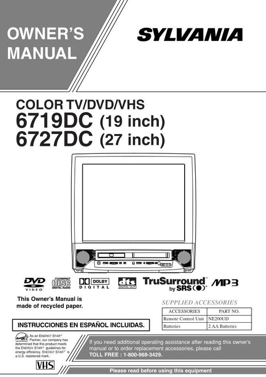 Philips 6719DC 6727DC DVD Player Operating Manual