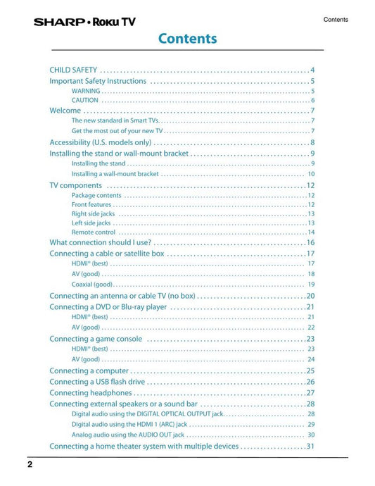 Sharp LC-24LB601U TV Operating Manual