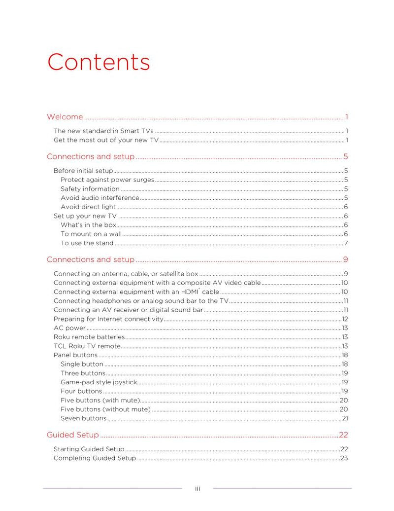 TCL 43S423 TV Operating Manual