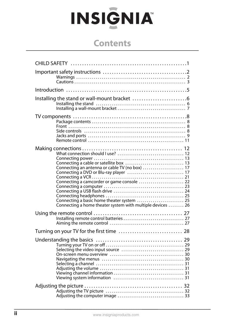 Insignia NS19E720A12 TV Operating Manual