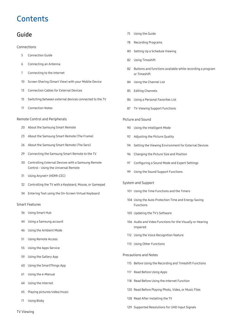 Samsung QN65Q80TAFXZAOM TV Operating Manual