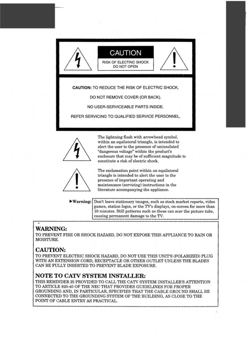 Mitsubishi CK32310 CK36310 CS32309 TV Operating Manual