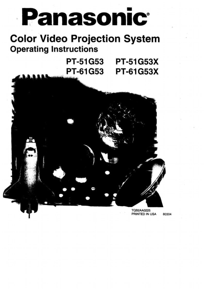 Panasonic PT51G53 PT61G53 TV Operating Manual