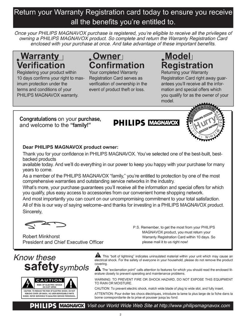 Philips 9P5031C 9P5034C 9P5531C VCR Operating Manual