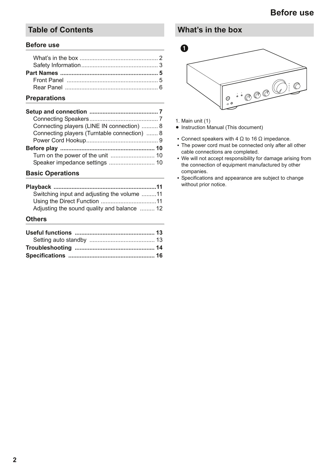 Pioneer A-10AE Amplifier Owner/ User Manual (Pages: 17)