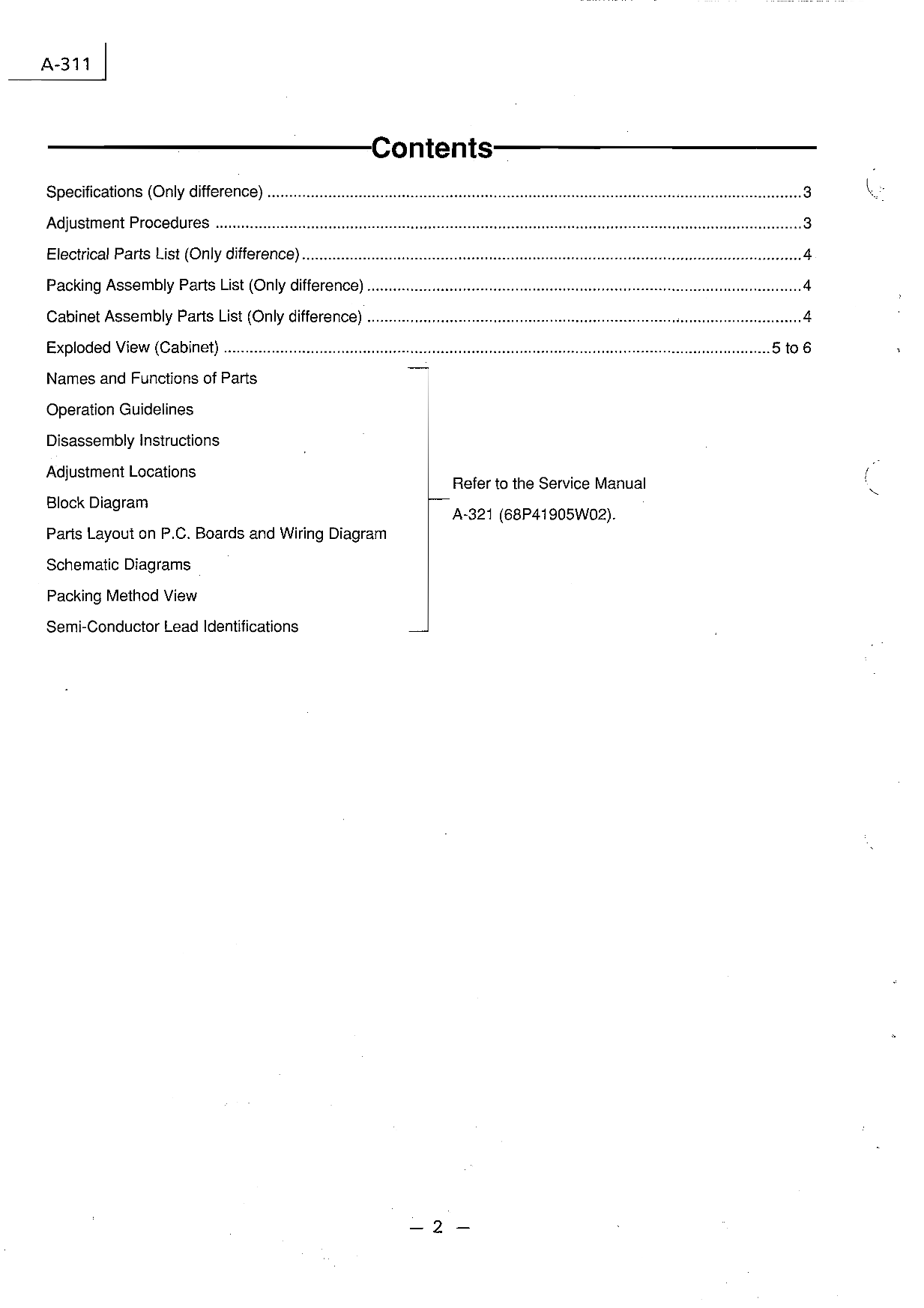 Luxman A-311 Stereo Amplifier Service Manual (Pages: 28)