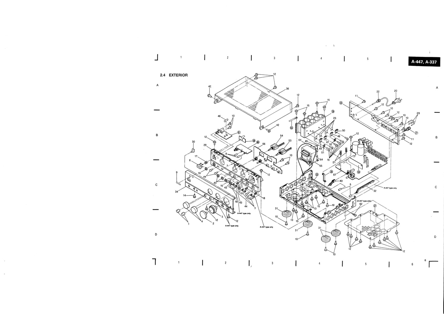Pioneer A-337, A-337-S, A-447 & A-447-S Amplifier Service Manual (Pages: 24)