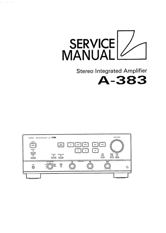 Luxman A-383 Stereo Amplifier Service Manual (Pages: 18)