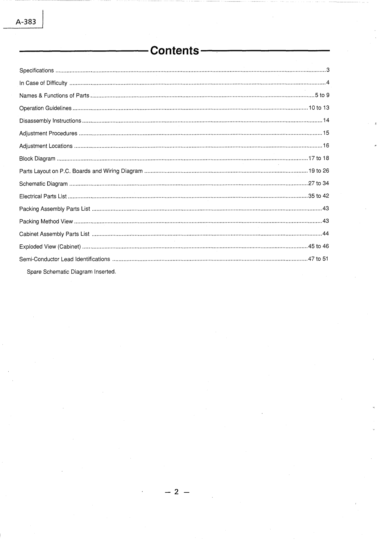 Luxman A-383 Stereo Amplifier Service Manual (Pages: 18)