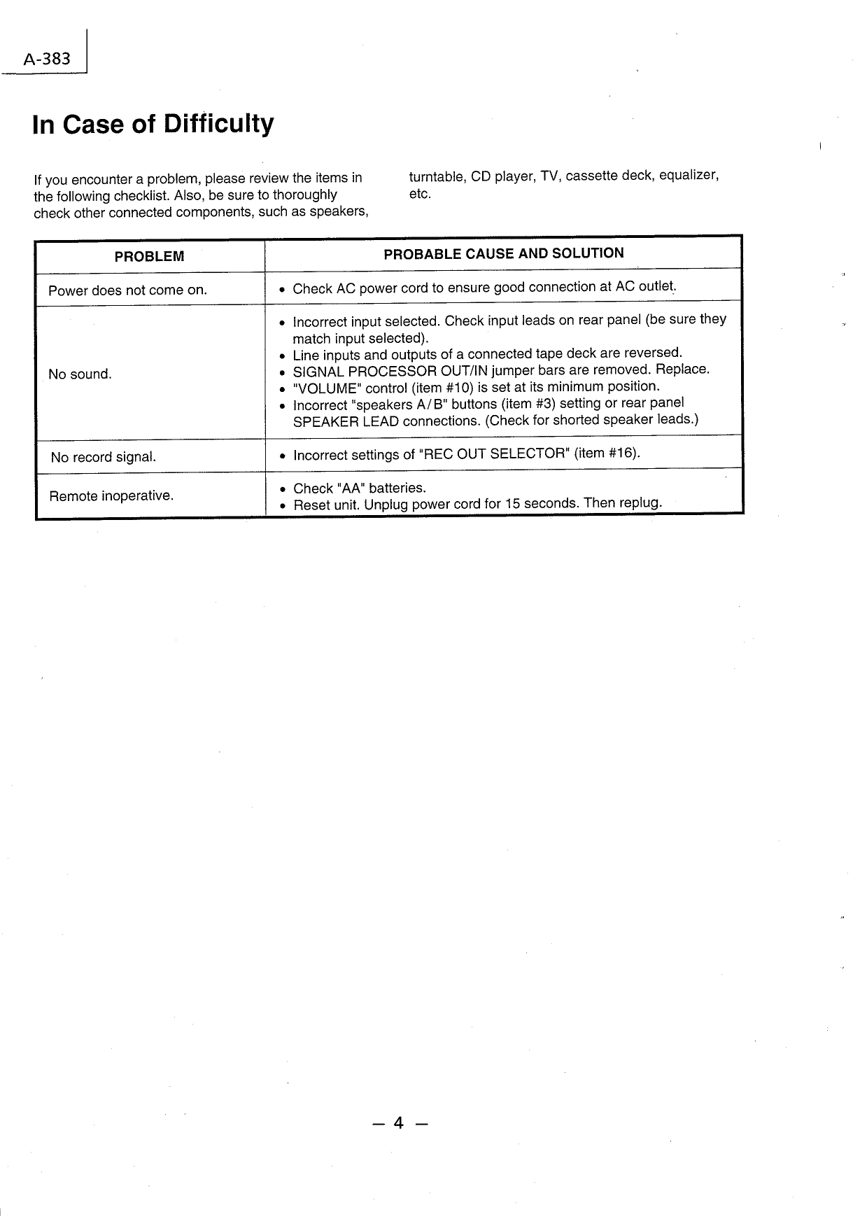 Luxman A-383 Stereo Amplifier Service Manual (Pages: 18)