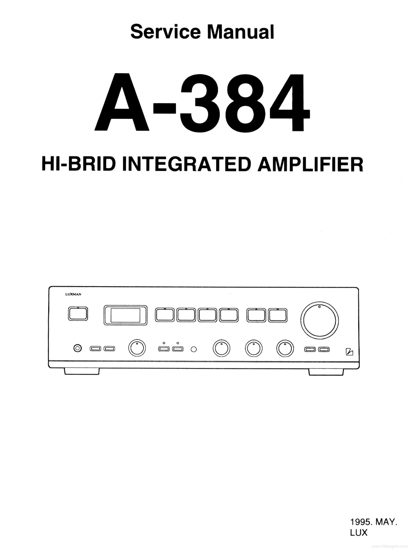 Luxman A-384 Stereo Amplifier Service Manual (Pages: 16)