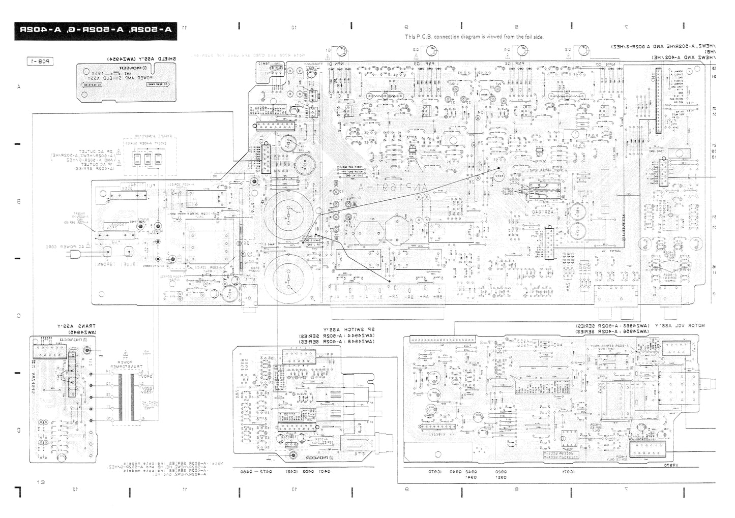 Pioneer A-402R, A-502R & A-502R-G Amplifier Service Manual (Pages: 24)