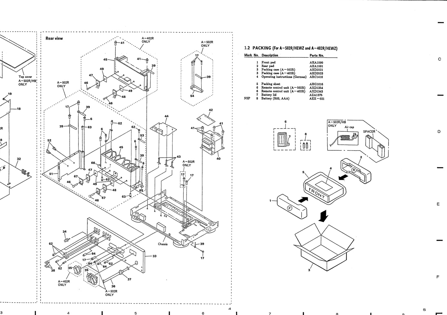Pioneer A-402R, A-502R & A-502R-G Amplifier Service Manual (Pages: 24)