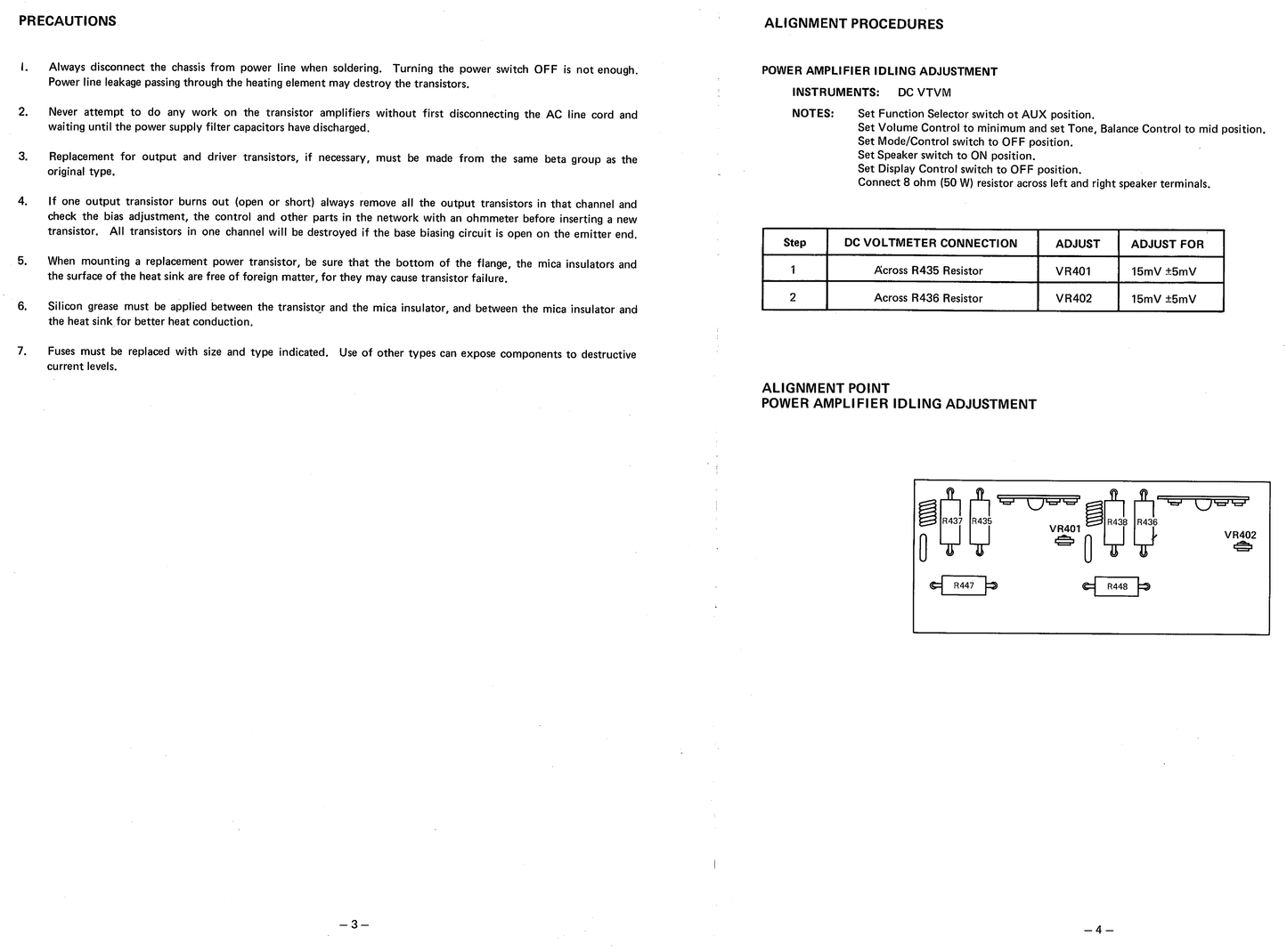 Harman/ Kardon A-402 Amplifier/ Preamplifier Owner & Service Manual (Pages: 50)