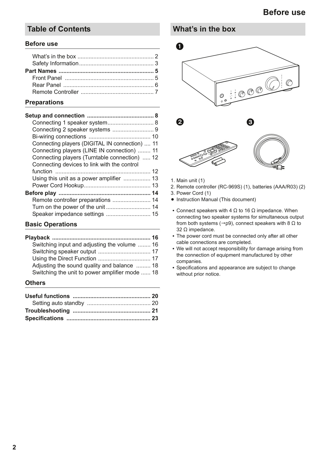 Pioneer A-40AE Amplifier Owner/ User Manual (Pages: 24)