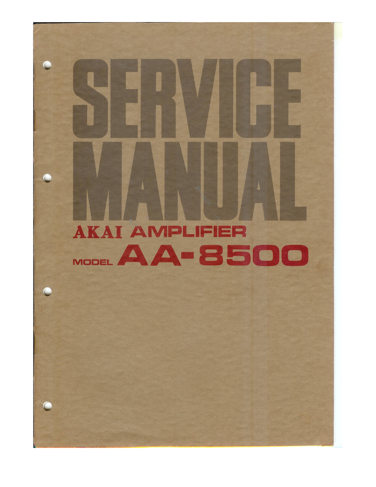 Akai AA-8500 Stereo Receiver Service Manual (Pages: 21)