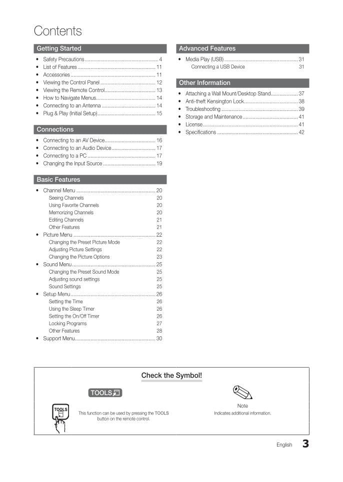 Samsung AA5900600AOM TV Operating Manual