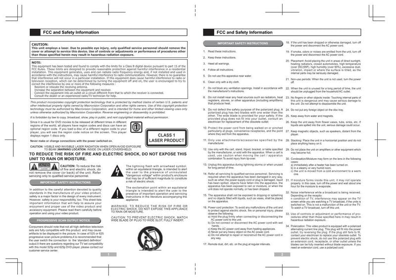 Apex AD1118OM DVD Player Operating Manual