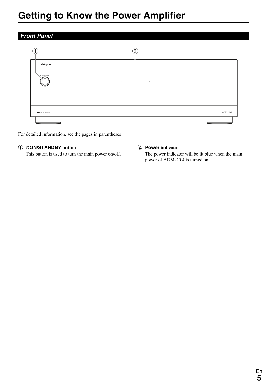 Integra ADM-20.4 Amplifier Owner's/ User Manual (Pages: 12)