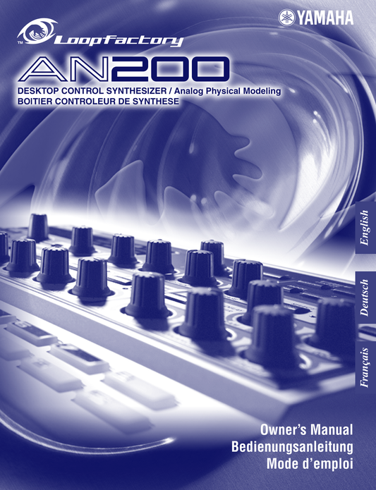 Yamaha AN200 Desktop Control Synthesizer Owner's/ User Manual (Pages: 147)