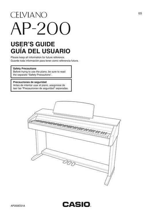 Casio AP-200 Keyboard Piano Owner's/ User Manual (Pages: 34)