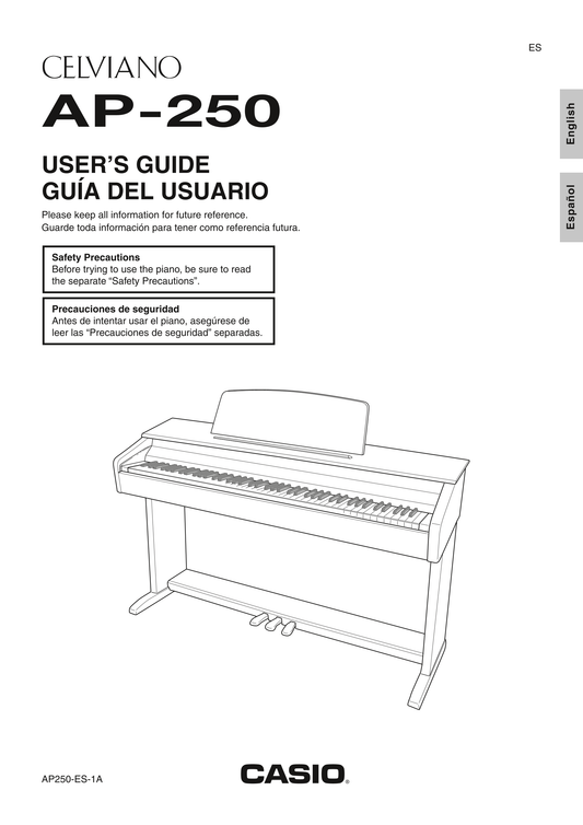 Casio AP-250 Keyboard Piano Owner's/ User Manual (Pages: 41)