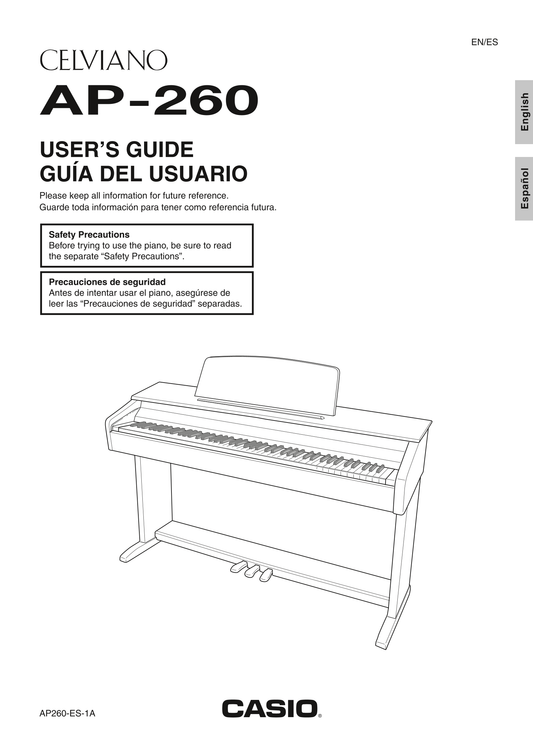 Casio AP-260 Keyboard Piano Owner's/ User Manual (Pages: 49)